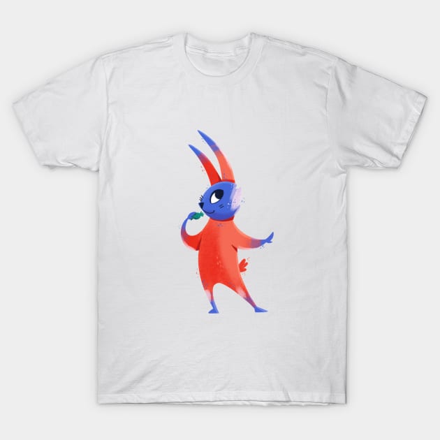 Sweet Rabbit T-Shirt by Karmina Art